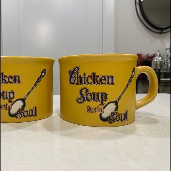 Chicken soup for the soul Collector (2) mugs/bowls in yellow 2005 collection - Picture 9 of 12